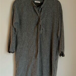 Gray Textured Tunic Top